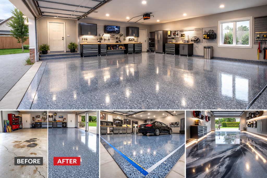 High-quality garage floor epoxy coating in Sioux City IA